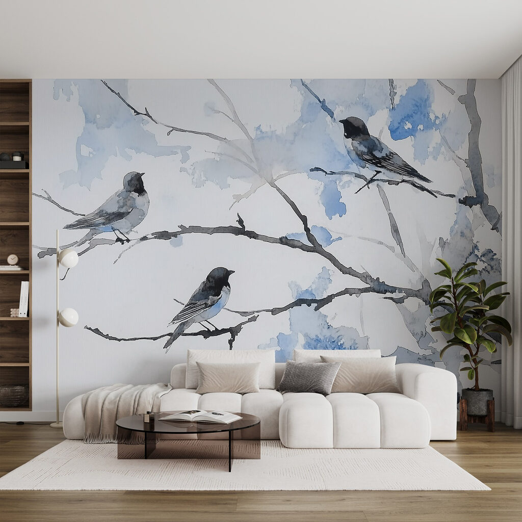 Birds on Leafy Branches — interior 2