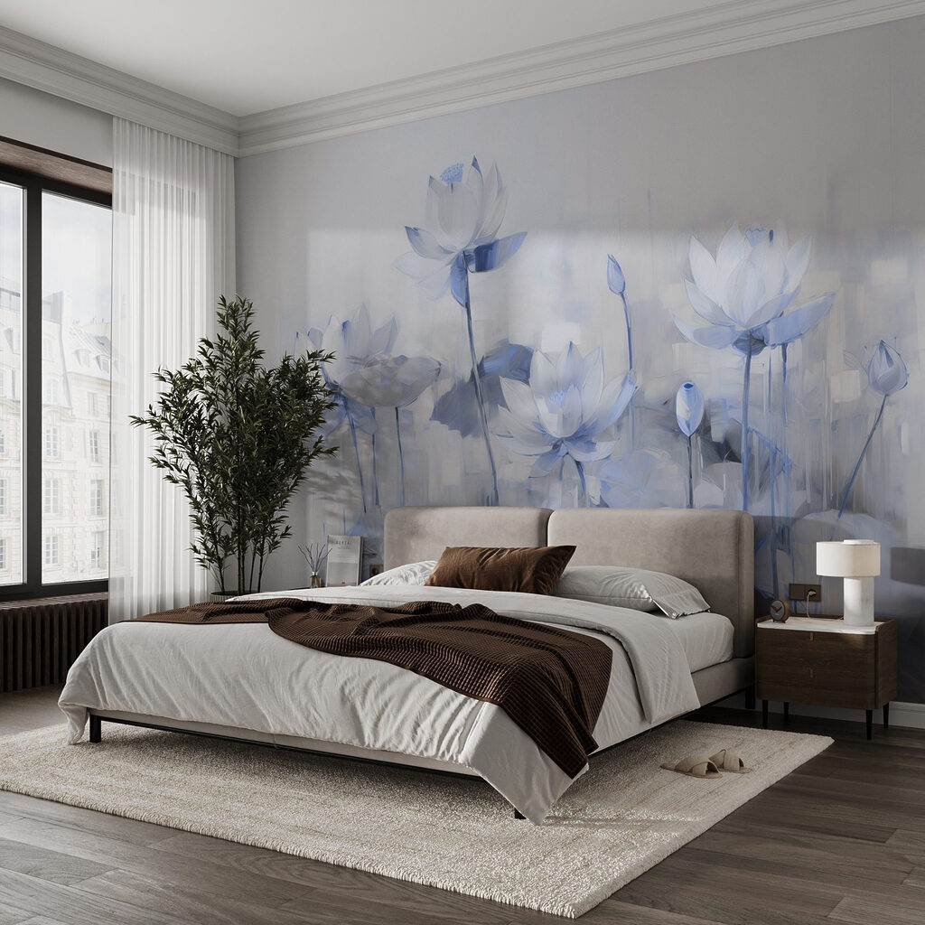 Lotus in Painted Mist in an interior
