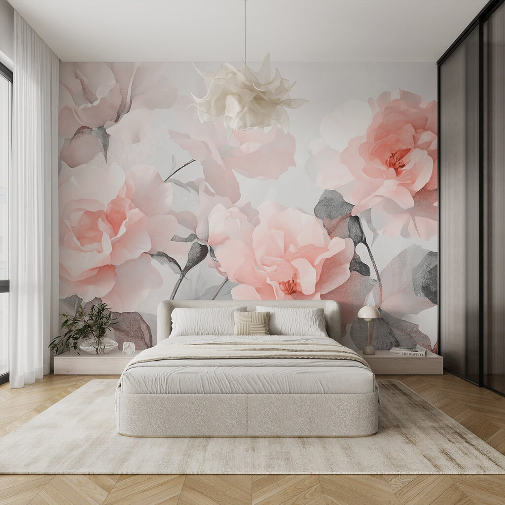 Roses in Watercolour in an interior