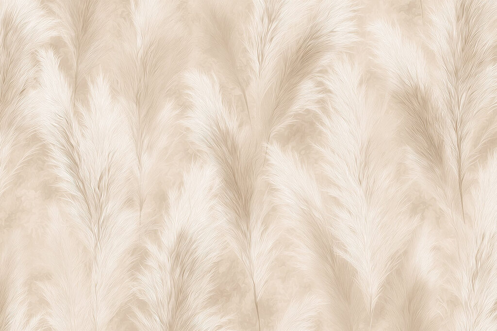 Cream grass plumes — full design