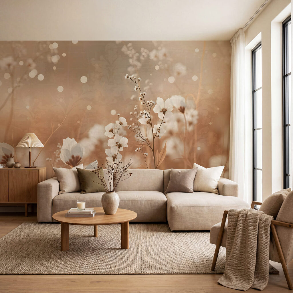 Wildflowers in Golden Light in an interior