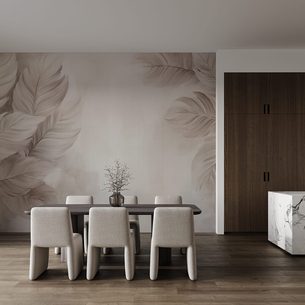 Feather Framing in an interior