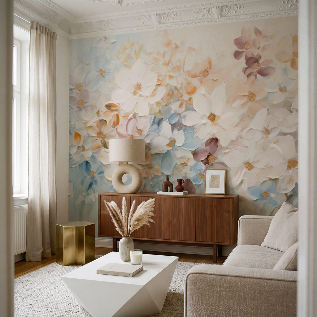 Watercolour Petal Cascade — interior 1