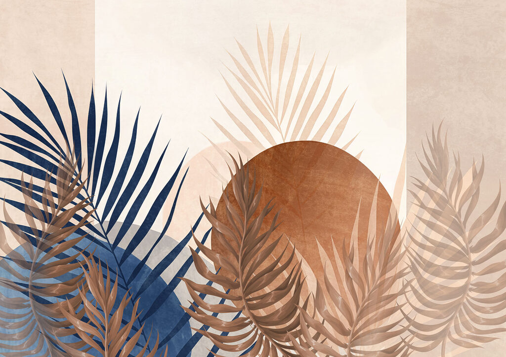 Palm Fronds and Sun — full design