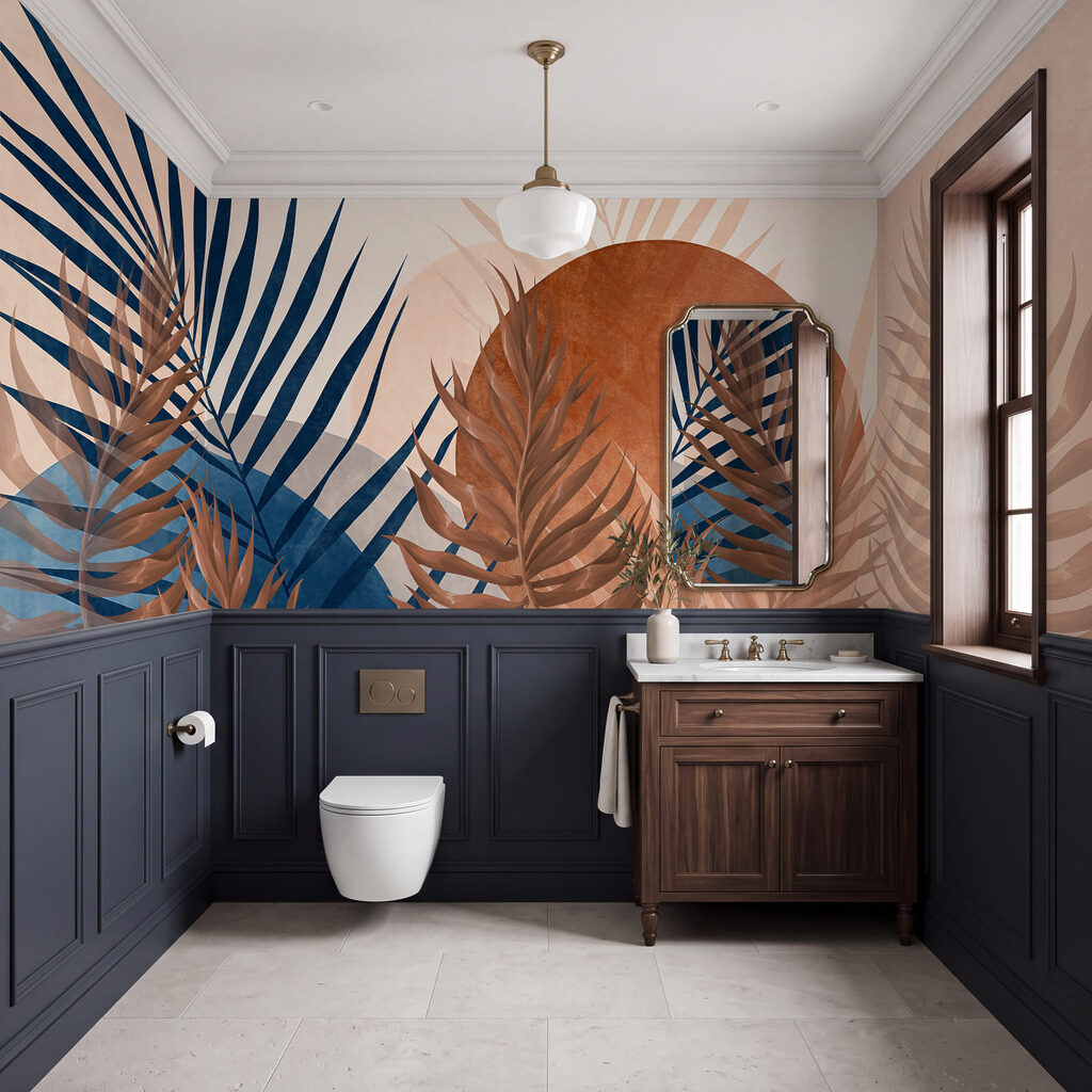 Palm Fronds and Sun in an interior