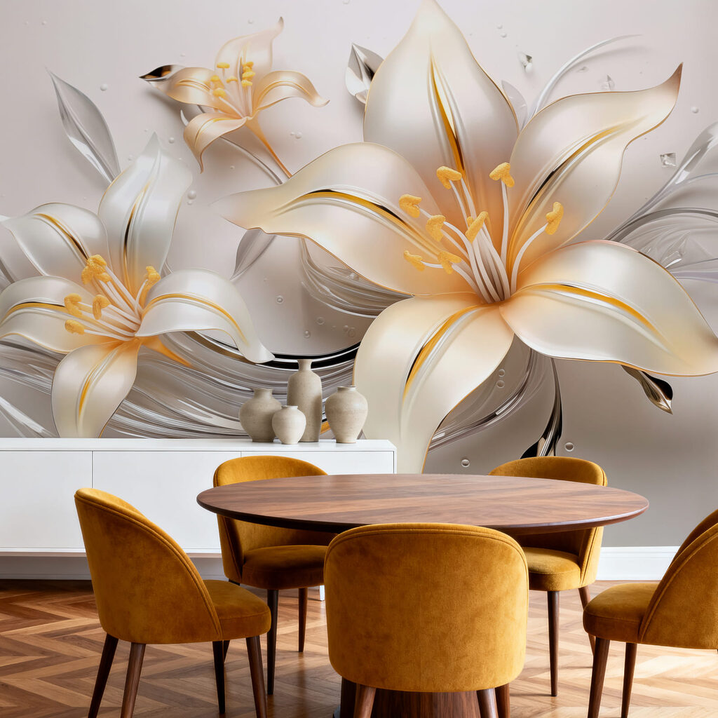 Sculpted Lily Trio in an interior