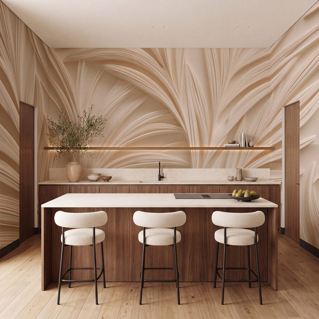 Palm Leaf Relief in an interior