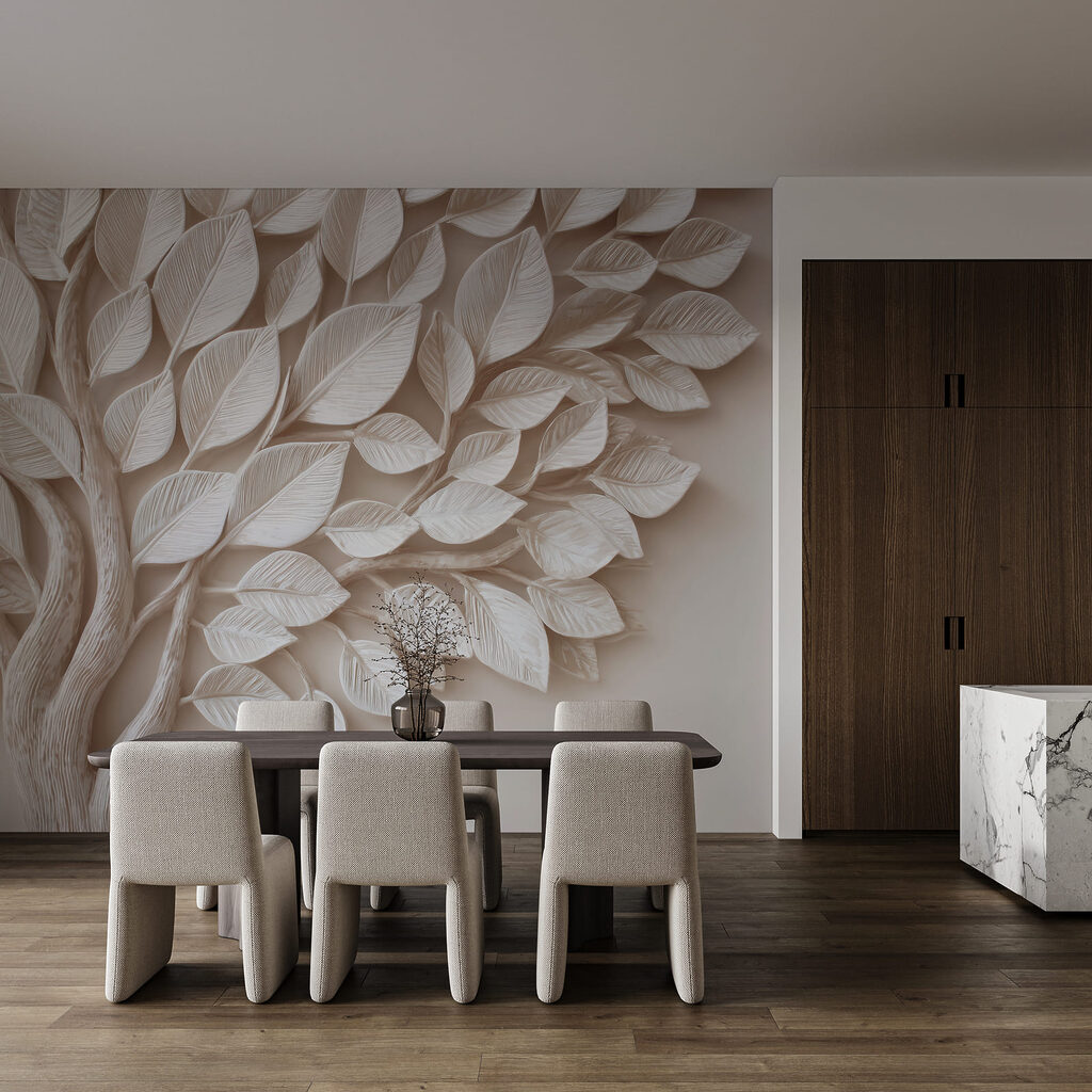 Tree in Relief in an interior