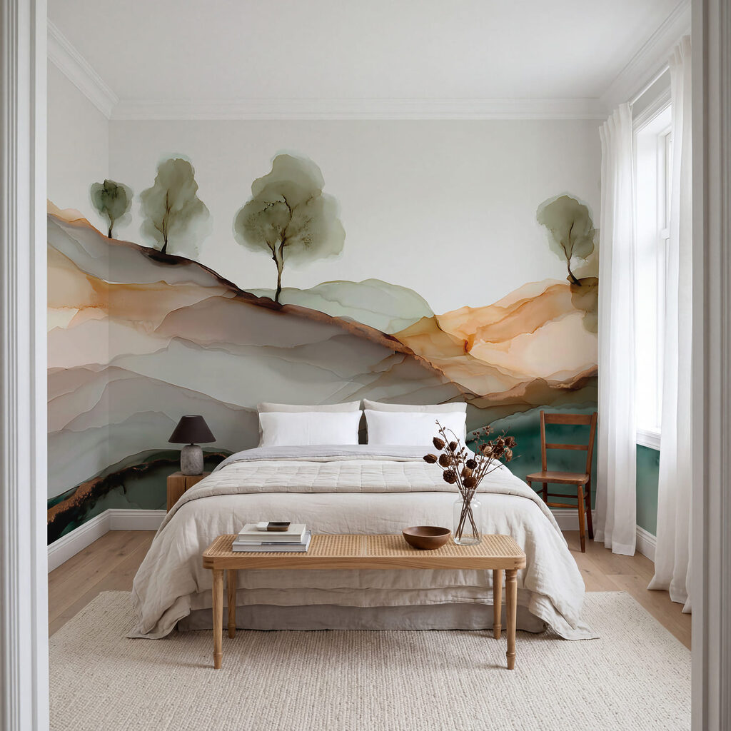 Watercolour Hillside — interior 1