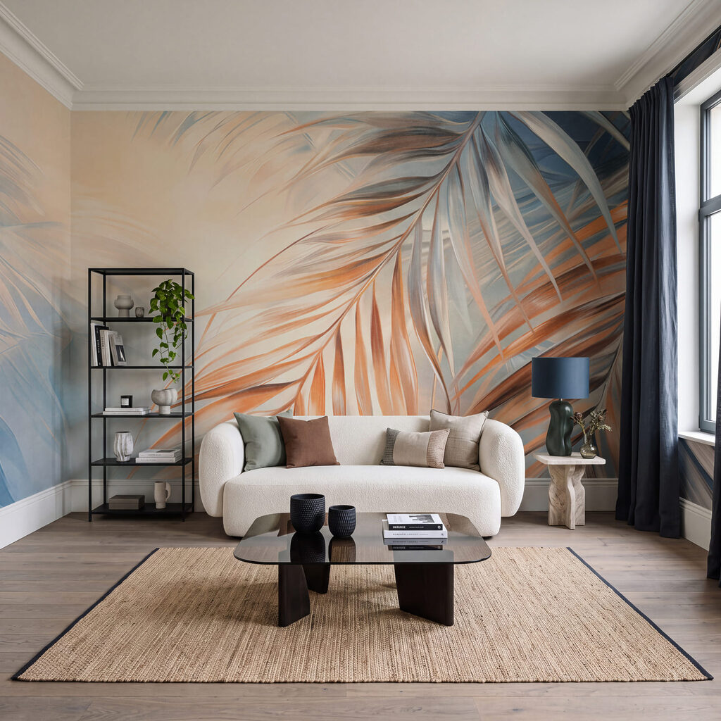 Palm Fronds in Light in an interior