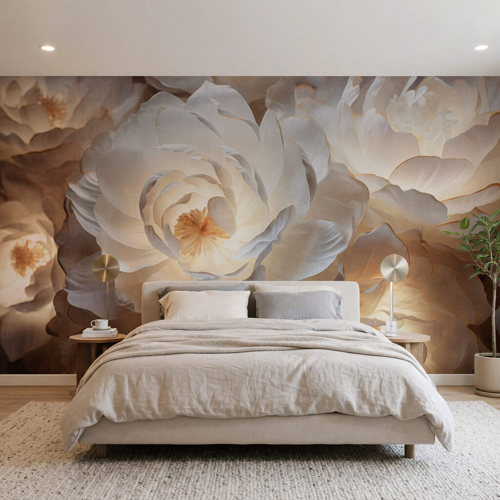 Peonies Aglow in an interior