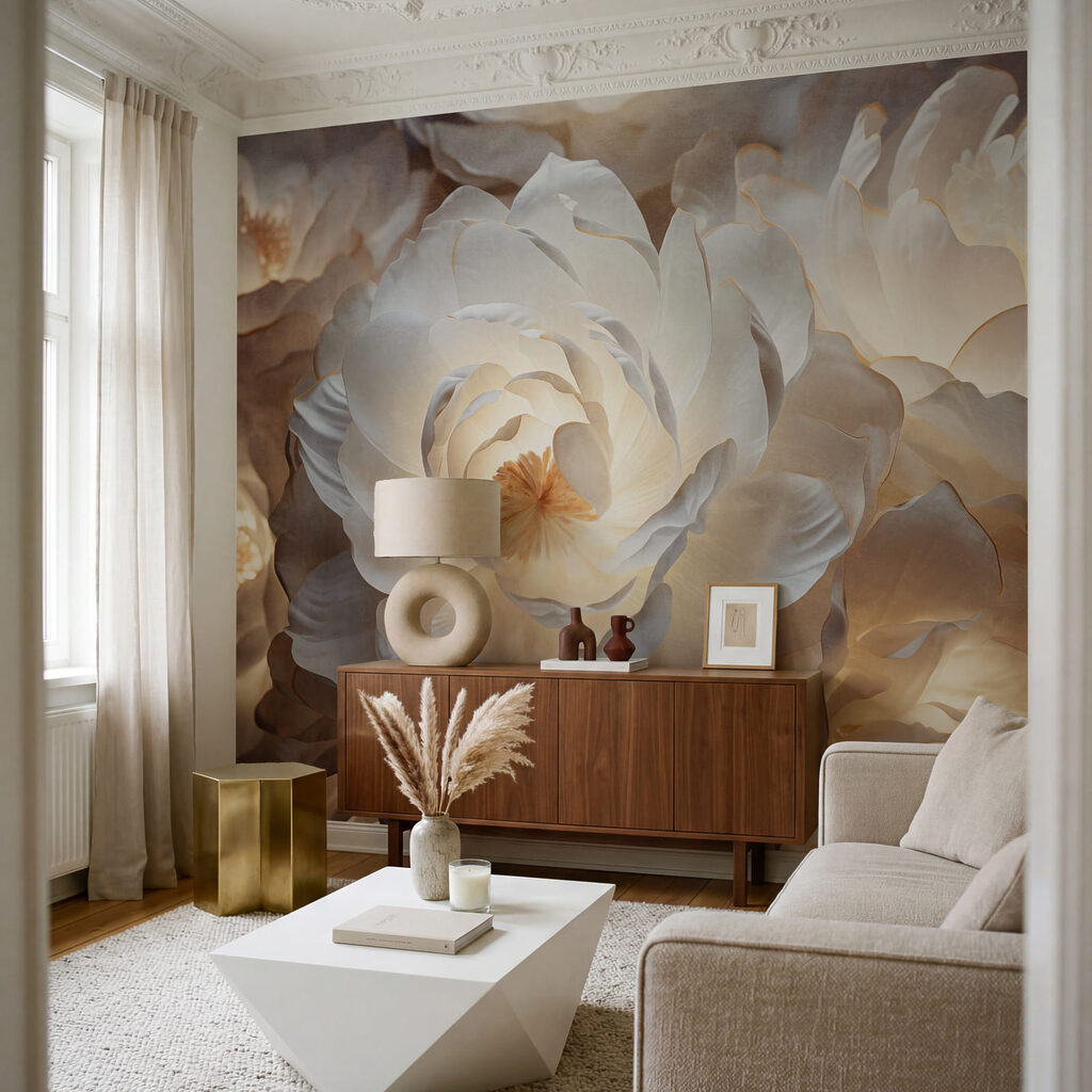 Peonies Aglow in an interior
