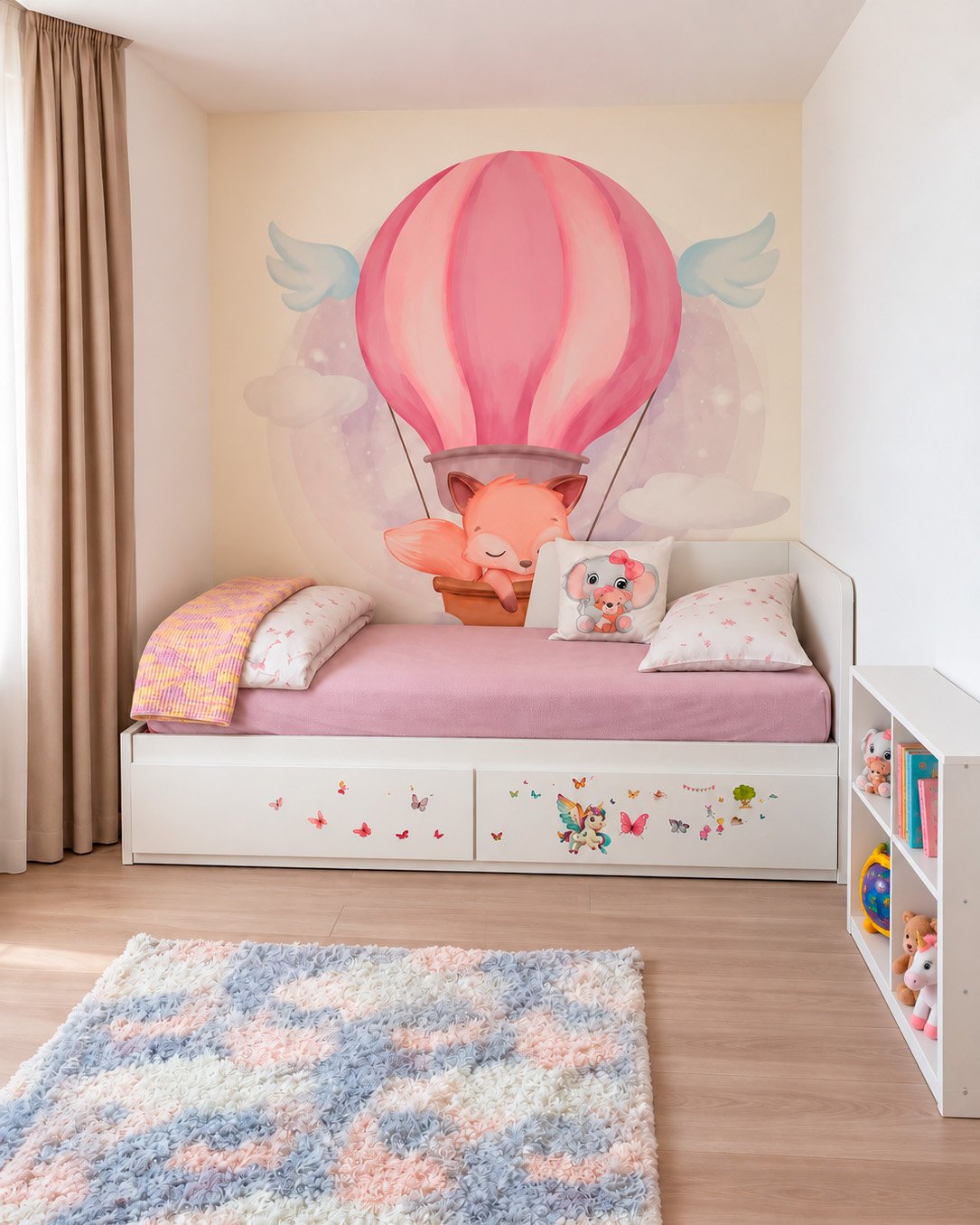A customer’s room with a wall mural, photo 7 of 48