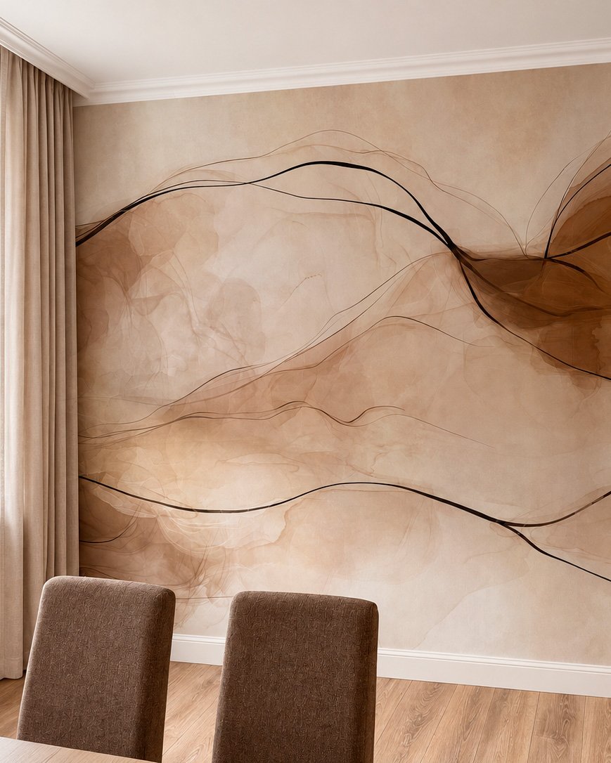 A customer’s room with a wall mural, photo 16 of 48