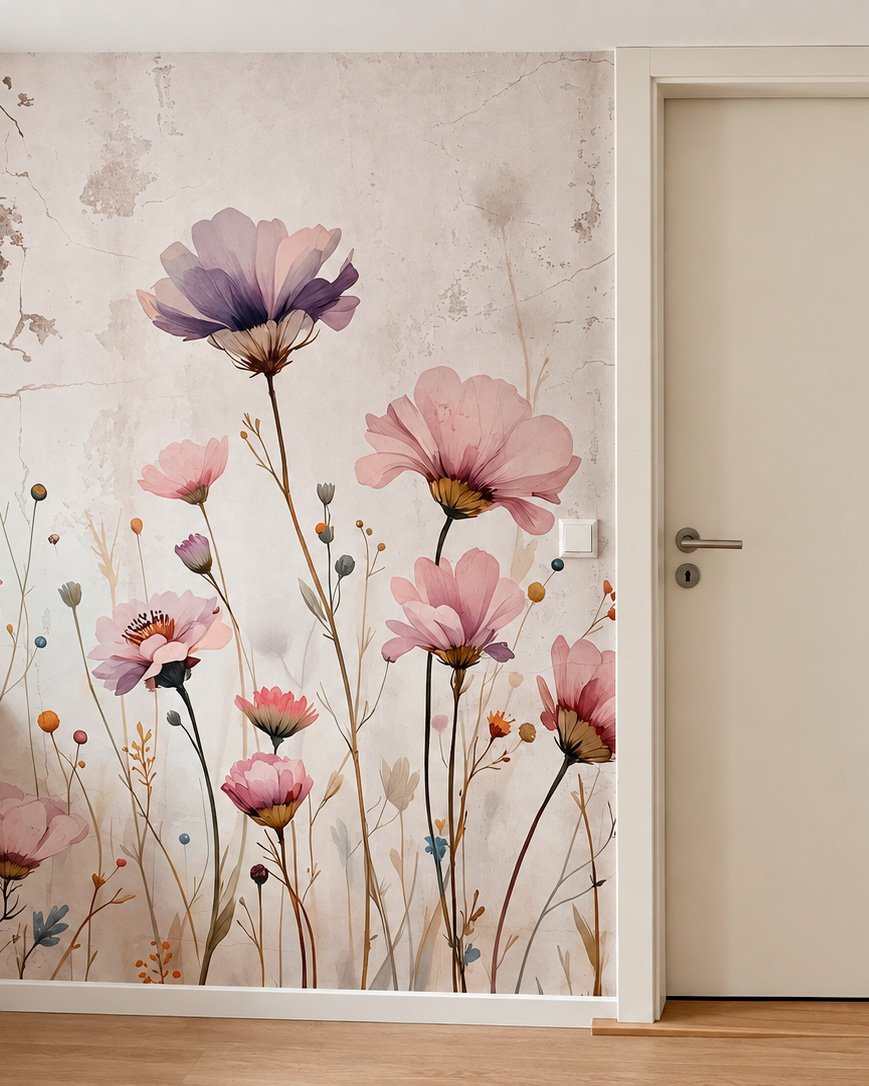 A customer’s room with a wall mural, photo 18 of 48