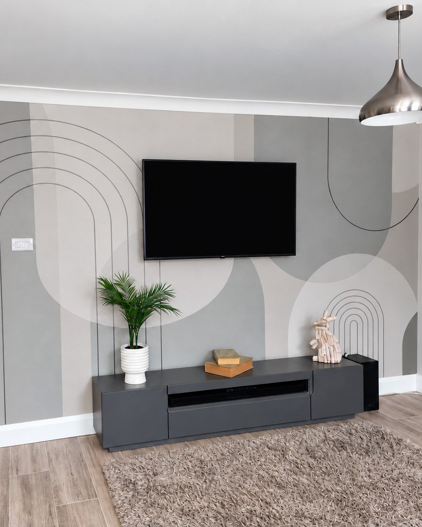 A customer’s room with a wall mural, photo 27 of 48