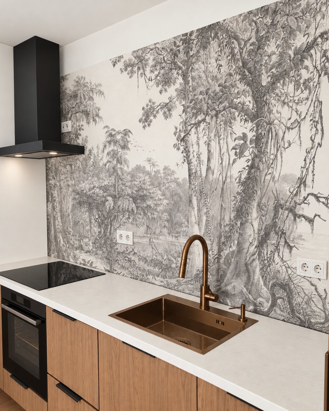 A customer’s room with a wall mural, photo 44 of 48